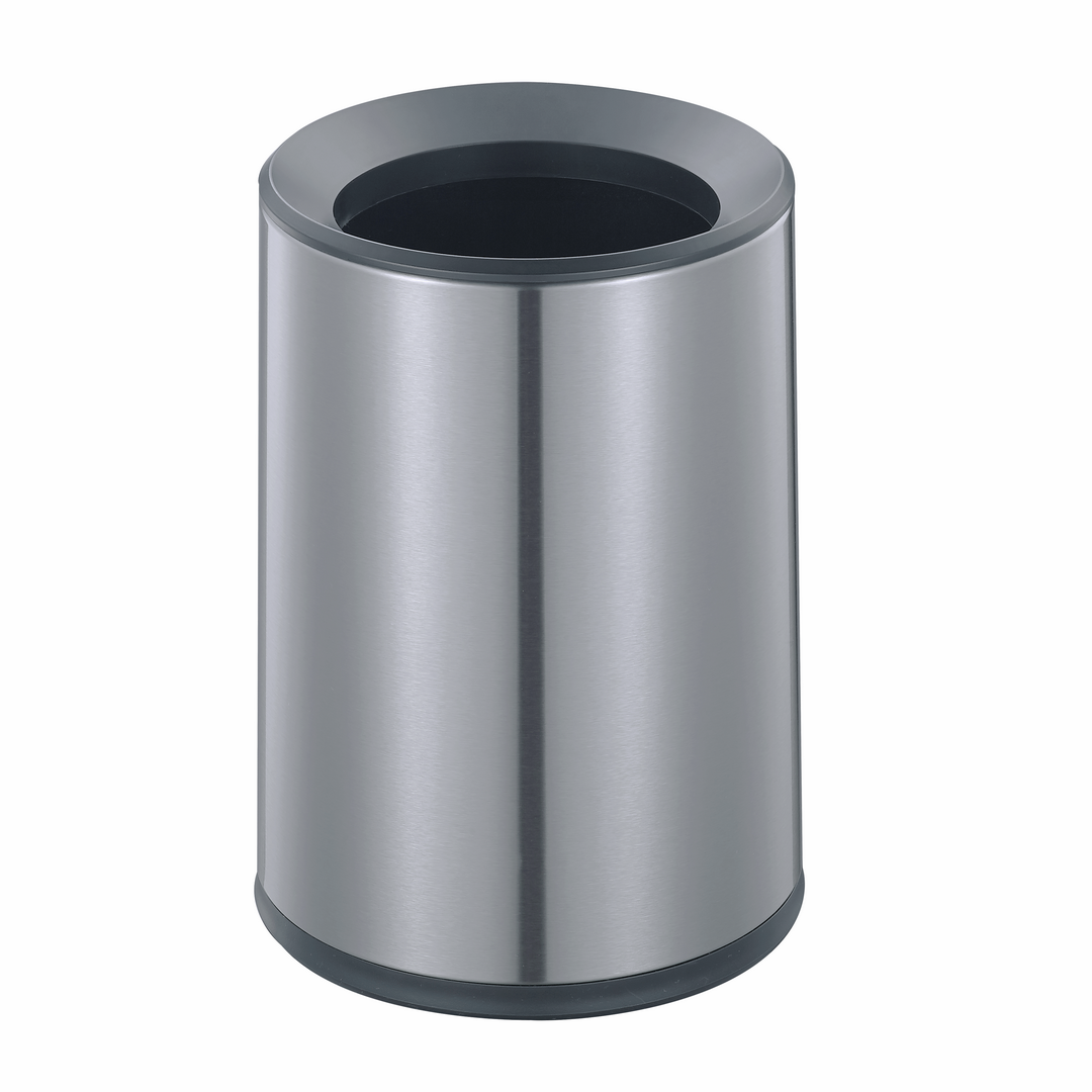 Coș de birou din INOX fără capac, argintiu – 9,4L – PRH-3GSM2023