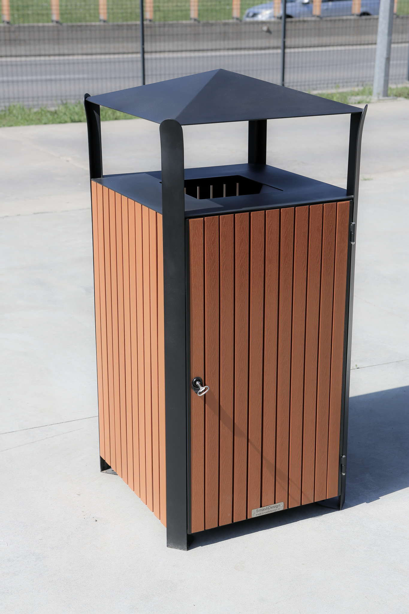 Cos de gunoi comercial, 120L - Smash Design, ALTO 191, 62 x 62 x 128,8 CM - imagine 2