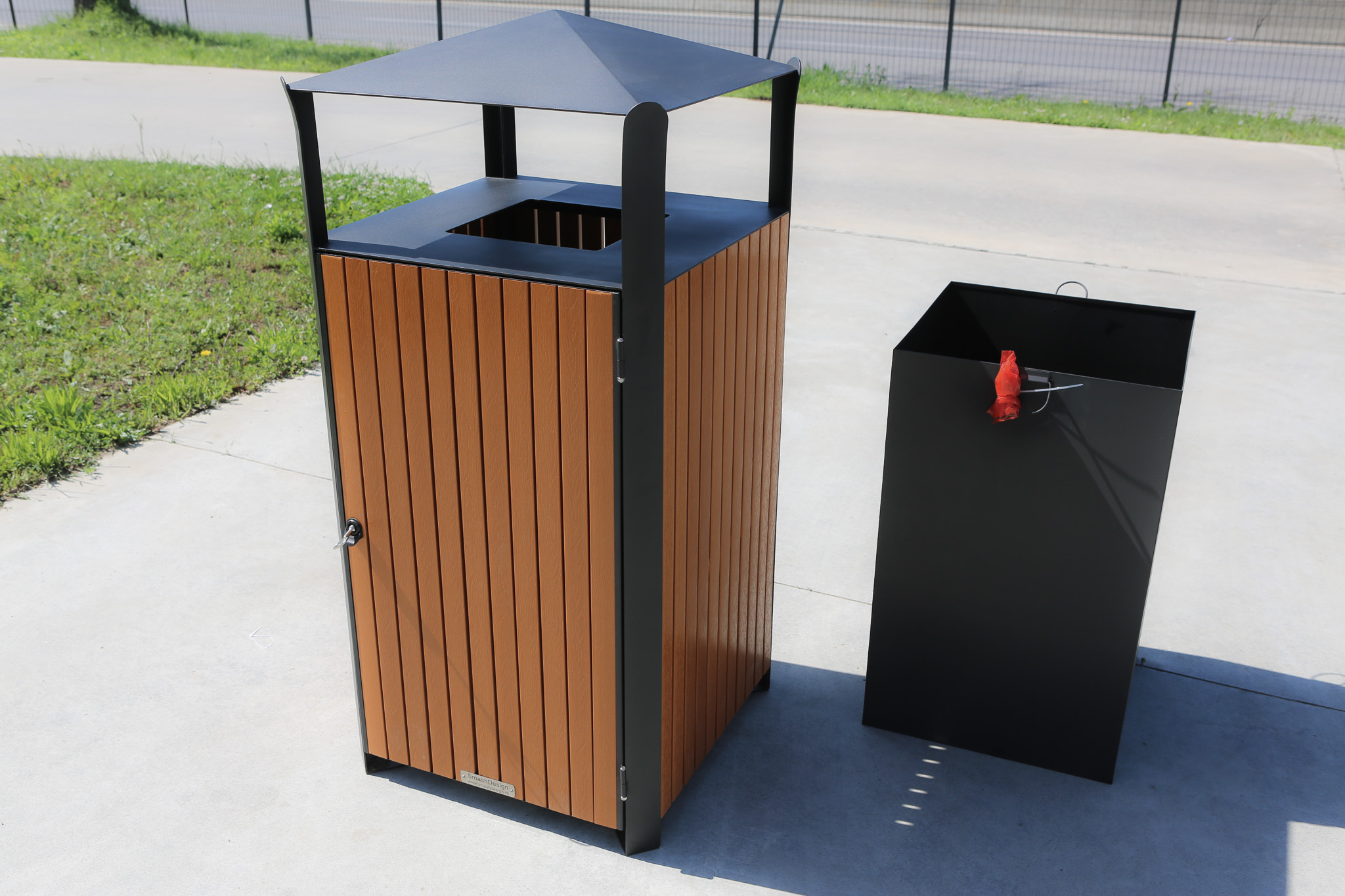 Cos de gunoi comercial, 120L - Smash Design, ALTO 191, 62 x 62 x 128,8 CM - imagine 3