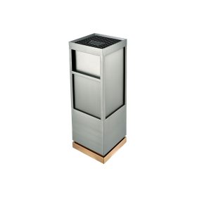 Coș profesional cu scrumieră Smash Design MATERA, jet black și rose gold