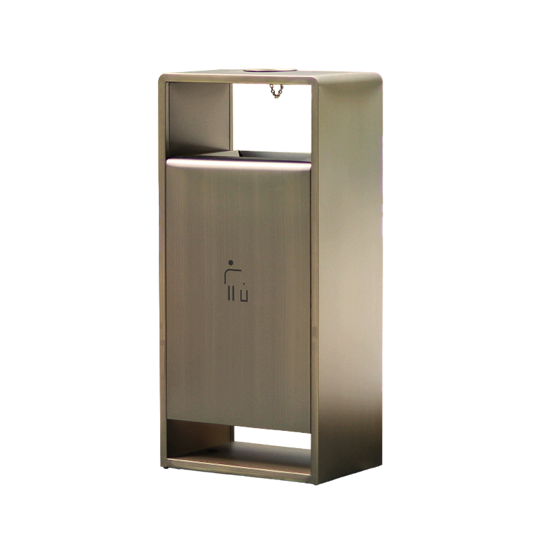 Cos de gunoi exterior, cu scrumiera, 55L, SM26S, 45*30*95 CM