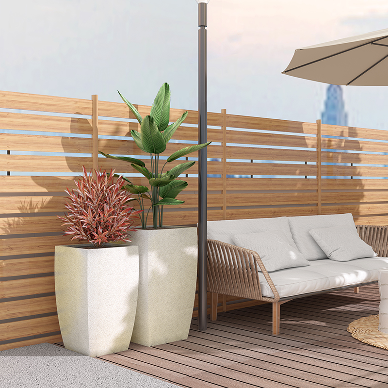 Jardiniera din inox cu finisaj stone look Smash Design Riviera 70 - imagine 2